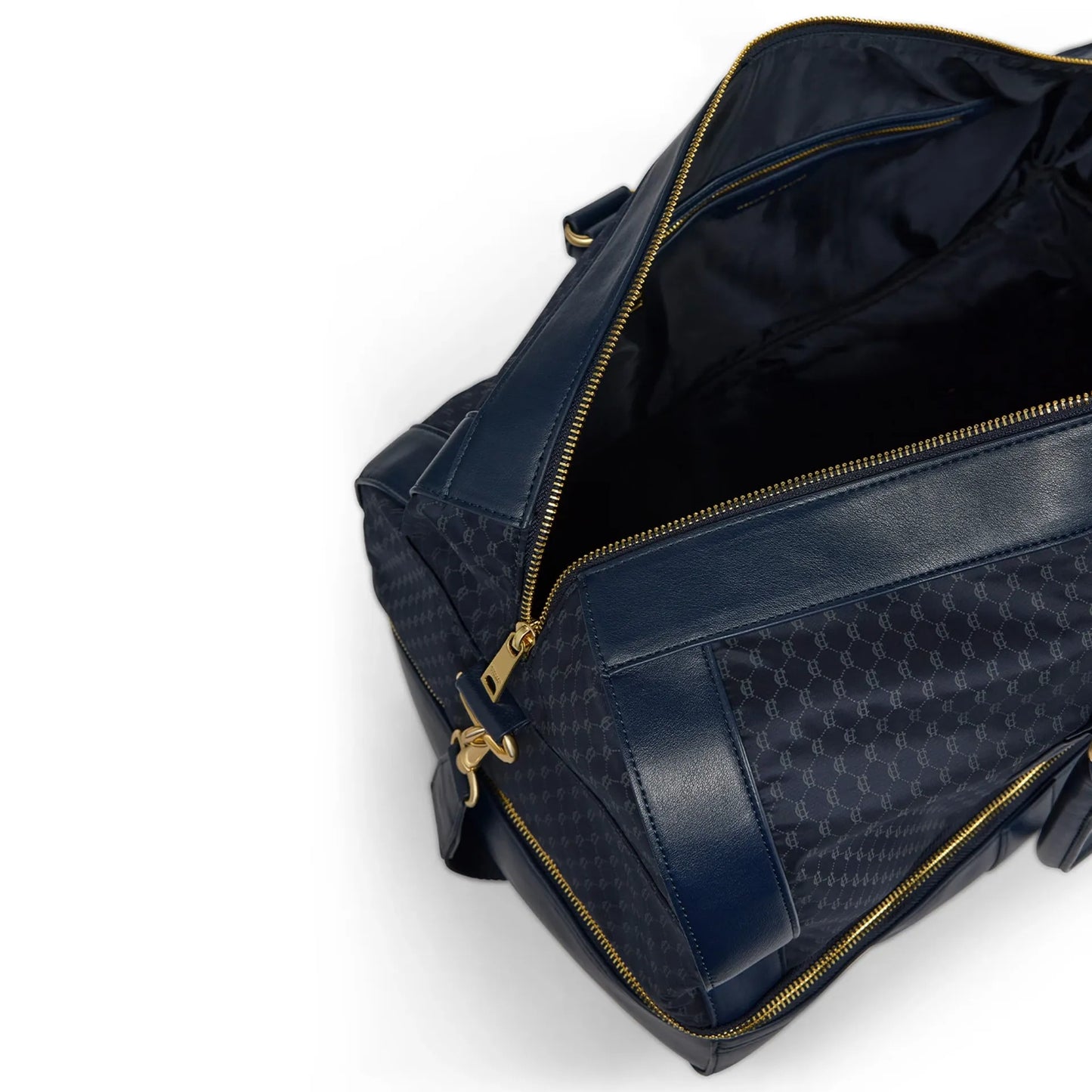 Monogram Print Dual Compartment Travel Duffle Holdall Bag