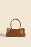 Adjustable Buckle Nappa Leather Retro Baguette Shoulder Bag