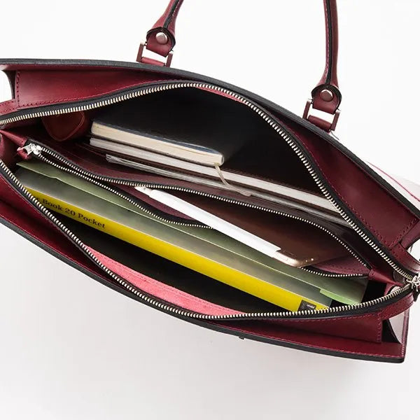 Thick Leather B4 Business Laptop Hand Tote Bag
