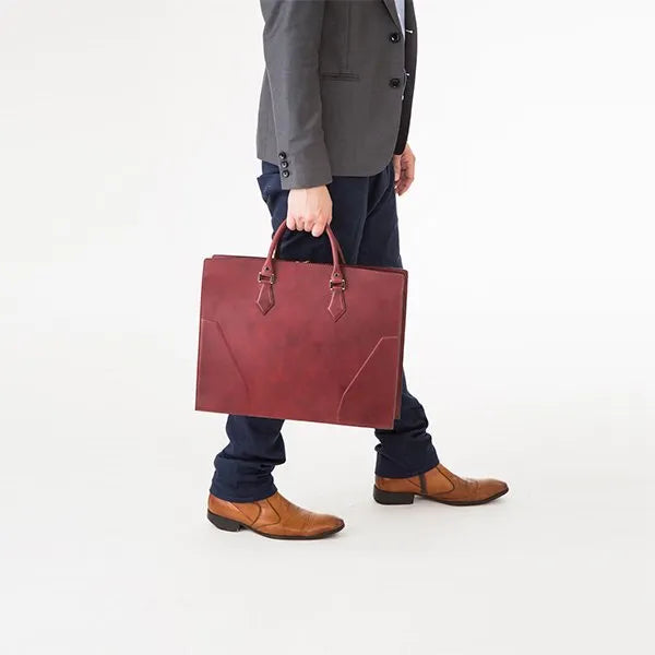 Thick Leather B4 Business Laptop Hand Tote Bag