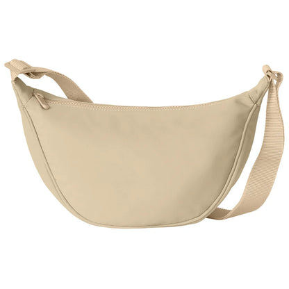 Matte Polyester Curved Crescent Crossbody Bag