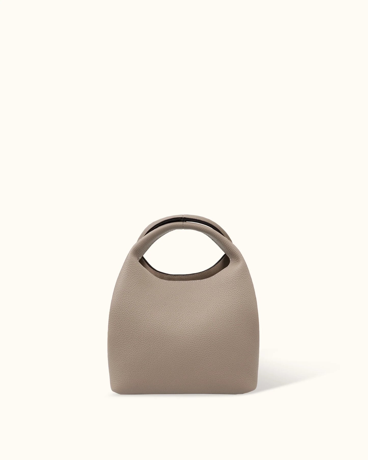 Minimal Pebble Leather 2-Way Mini Hobo Handbag