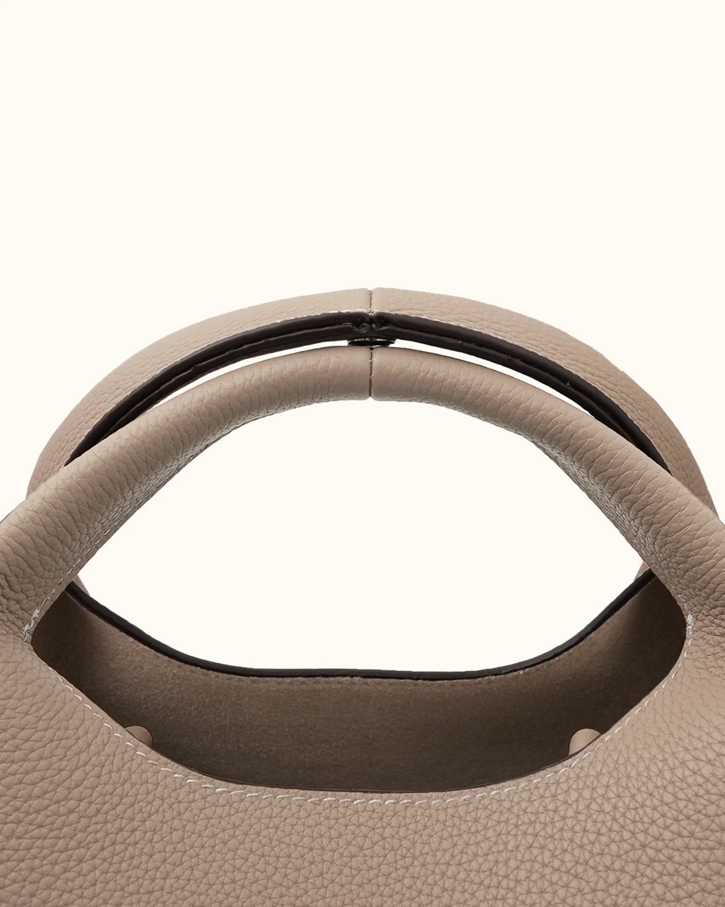 Minimal Pebble Leather 2-Way Mini Hobo Handbag