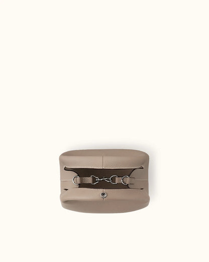 Minimal Pebble Leather 2-Way Mini Hobo Handbag