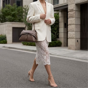 Layered Belted Smooth PU Minimal Shoulder Bag