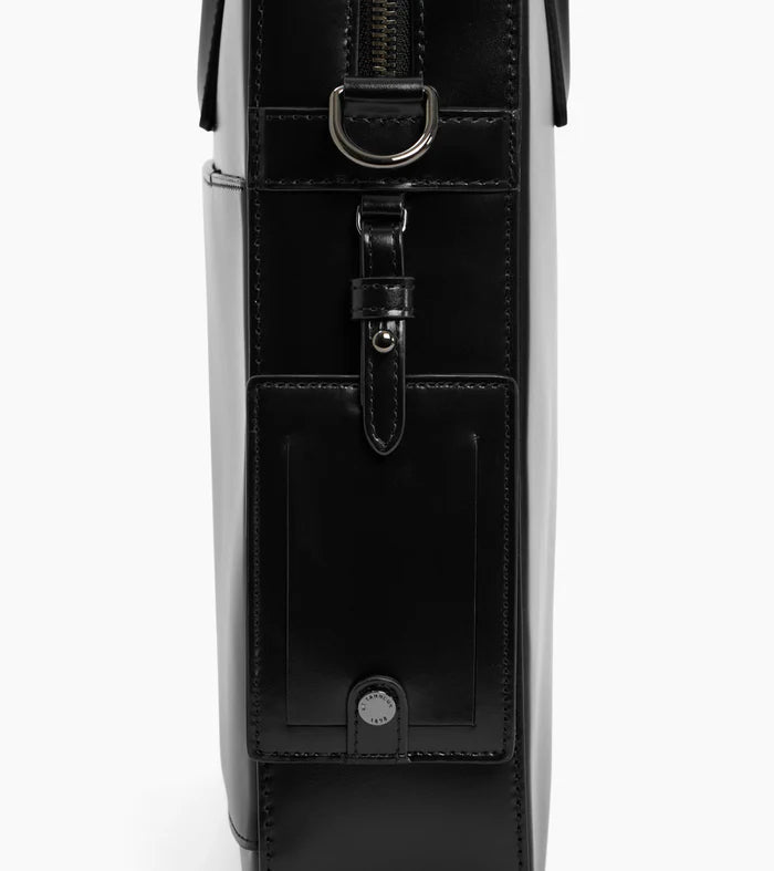 Smooth Full Grain Leather Slim Laptop Briefcase Bag