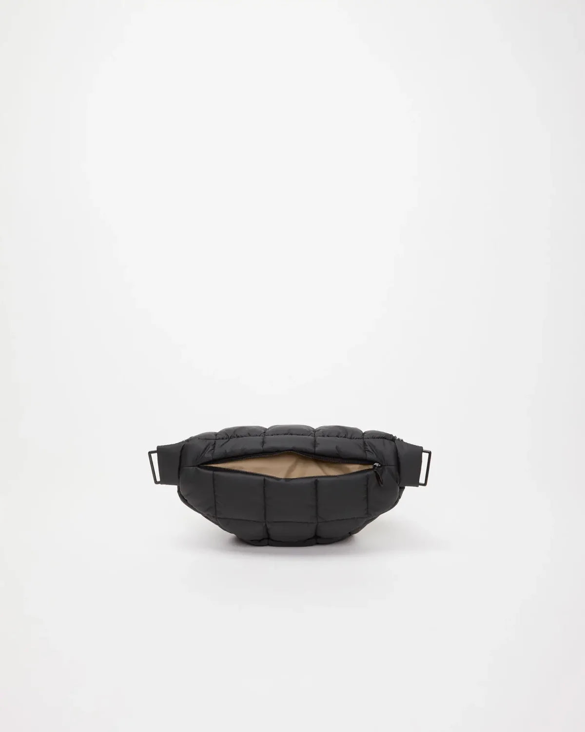 Quilted Puffy Nylon Adjustable Sling Crossbody Fanny Pack