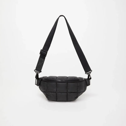 Quilted Puffy Nylon Adjustable Sling Crossbody Fanny Pack